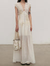 Mutedance 25 Spring/Summer V-neck dress MD-MD25SS91-HOARY